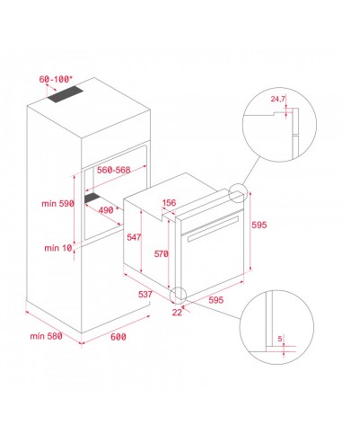 Four Multifonction Hydroclean TEKA HCB6435 70L Inox Oxtek