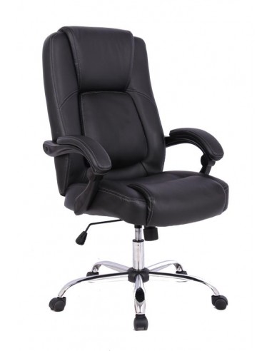 Fauteuil RANGE Noir Avec Base Chrome - Chez Oxtek