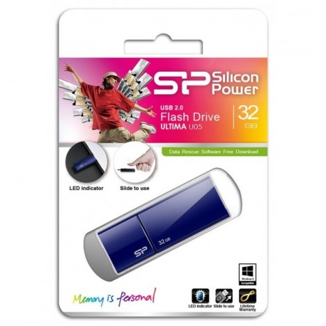 Clé USB Silicon Power Ultima U05 / 16 Go / Bleu