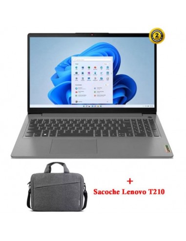 PC Portable LENOVO IDEAPAD 3 15IAU7 I7 12È GÉN 8G 512GO SSD - GRIS