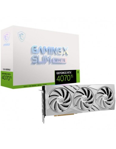 Carte graphique msi geforce rtx 4070 ti gaming x slim white 12g