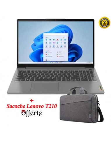 Pc portable lenovo ideapad 3 15iau7 i5 12ème gén 8go 512go ssd - gris