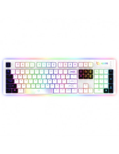 Clavier Gamer Filaire AQIRYS ALUDRA RGB - Blanc