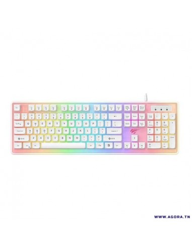 Clavier Gamer HAVIT KB876L RGB | Blanc