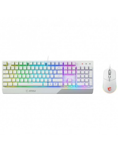 Ensemble Clavier Souris Gamer MSI VIGOR GK30 + CLUTCH GM11 / Blanc