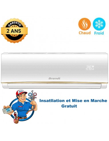 Climatiseur BRANDT 12000 BTU Inverter Chaud & Froid Blanc