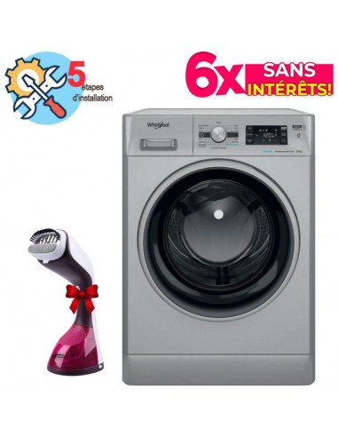 Lave Linge Frontale WHIRLPOOL FFWB8248SBS-VNA 8KG + Défroisseur À Main