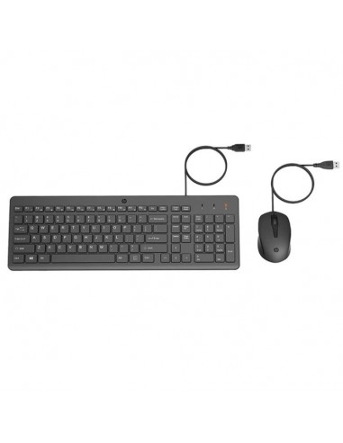 Ensemble Clavier + Souris Filaire HP 150 AZERTY Arabisé - Noir