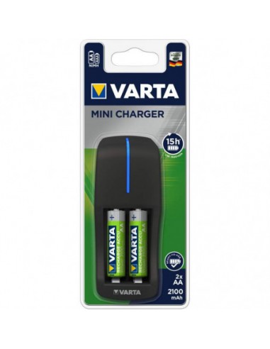 Chargeur Varta Mini avec 2 piles AA 2100mAh (57646101451)