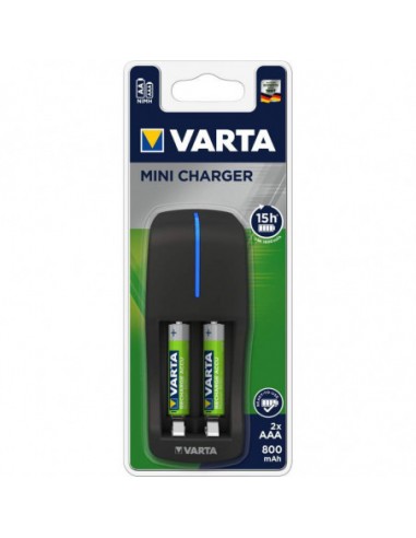 Chargeur Varta Mini avec 2 piles AAA 800mAh (57646201421)