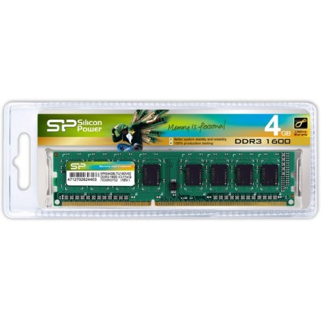 Barrette Mémoire Silicon Power 4 Go DDR3 1600 Mhz