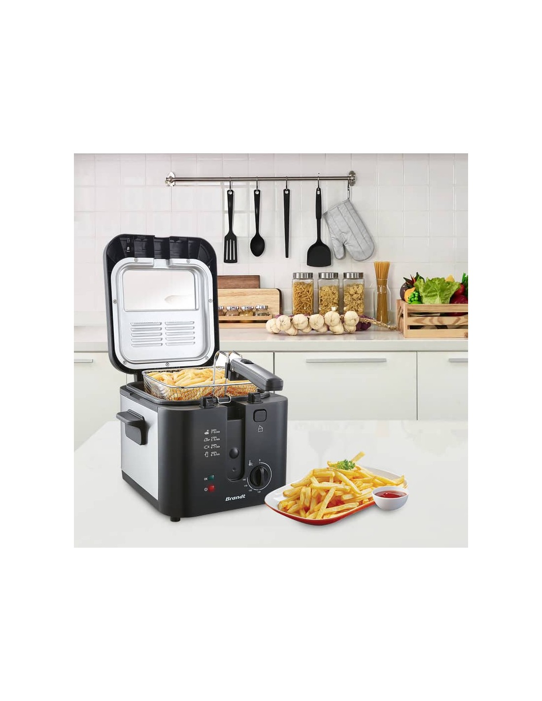 Friteuse Brandt 1600W puissante et grande capacité