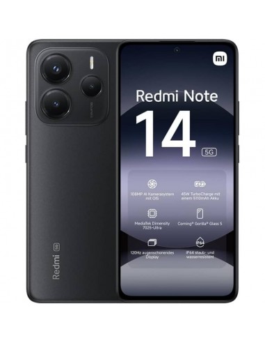 Redmi Note 14 5G Prix Tunisie 6 Go 128 Go - Noir