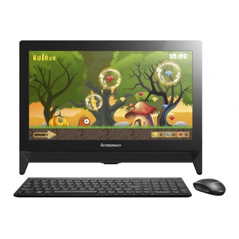 Pc de bureau Lenovo All-in-One C20-00 / Quad Core / 2 Go / Noir