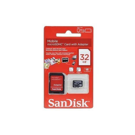 Carte Mémoire micro SDHC avec Adaptateur 32 Go