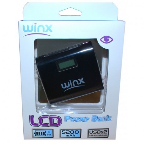 Power Bank Winx LC052 5200mAh Avec Afficheur / Noir