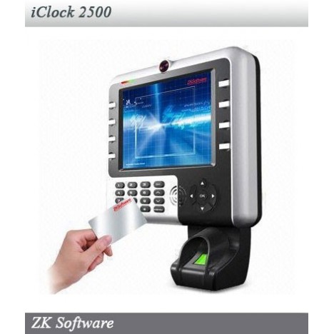 Pointeuse ZKSOFTWARE Iclock 2500 à empreinte digitale multimédia