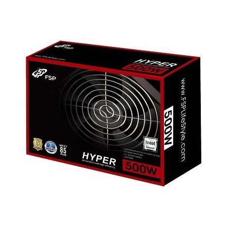 Boite d'aLIMENTATION FSP HYPER 500W CERTIFIÉE 80 PLUS