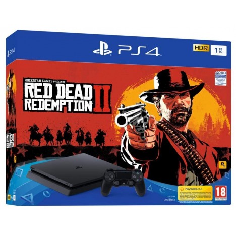 PS4 Slim 1 To noir + Red Dead Redemption 2