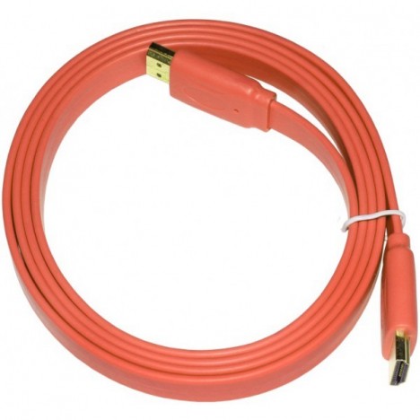 Câble HDMI Plat 1.5M Orangé