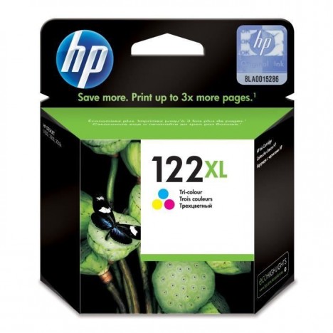 Cartouche jet d'encre HP original CH564HE pour HP 122XL - Trois couleurs