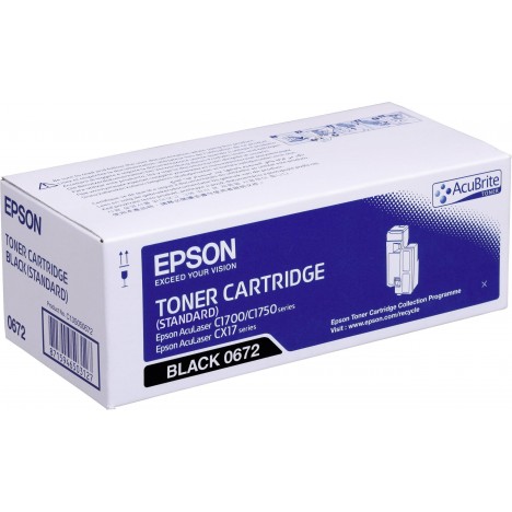 Toner Original EPSON C13S050672 pour AL-C1700/C1750/CX17 - Noir