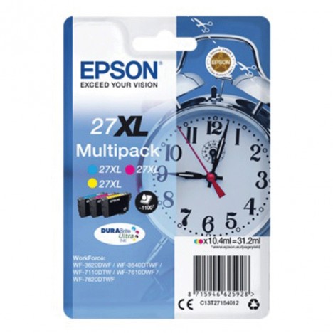 Pack de Cartouche Original Epson 27XL - 3 Couleurs (C13T27154012)