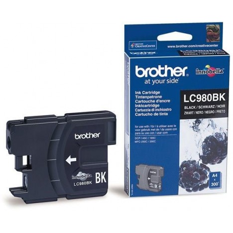 Cartouche Jet d'encre Originale Brother LC980BK pour Brother DCP145C , MFC250C - Noir (300 Pages)