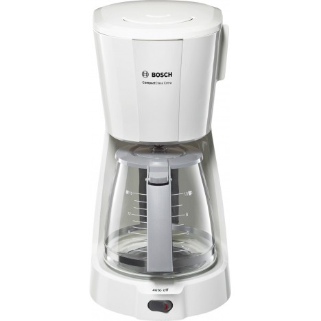 Cafetière Filtre BOSCH Compact Class Extra 15 Tasses - 1100 Watt - 1.25L -Blanc (TKA3A031)