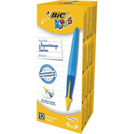 Lot de 12 stylos BIC à bille pour enfant - Bleu ( 918457)