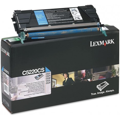 Toner Original Lexmark C522, C524, C53x Cyan (3K) - C5220CS