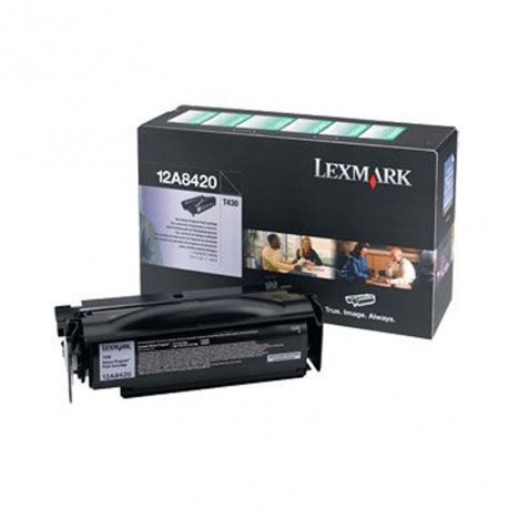 Toner ORIGINAL Lexmark pour IMP T430 (6000 Pages) - Noir (12A8420)