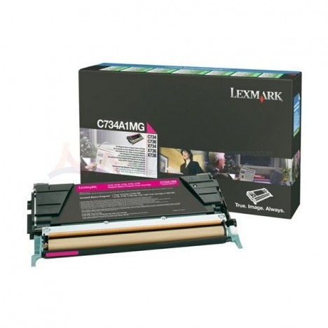 Toner Original Lexmark C734, C736, X734, X736, X738 Magenta (6K) - C734A1MG