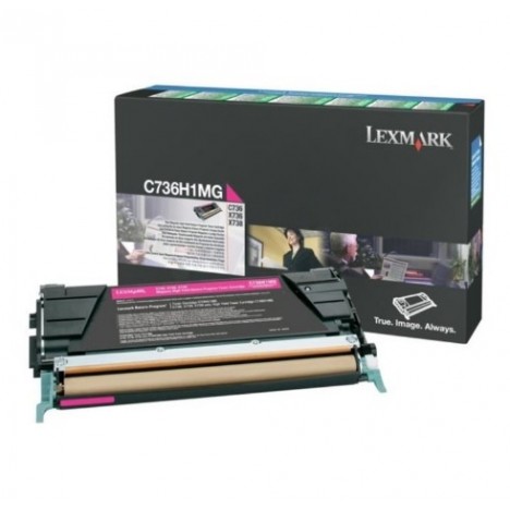 Toner Original Lexmark C736, X736, X738 Magenta (10K) - C736H1MG