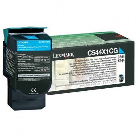 Toner Original Lexmark C544, X544 Cyan(4K) - C544X1CG