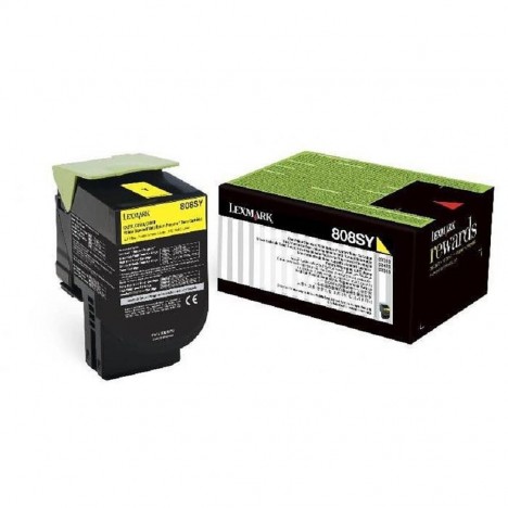 Toner Original Lexmark 808SY Yellow CX31x,41x51x (2K) - 80C8SY0