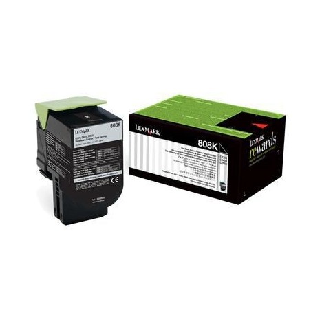 Toner Original Lexmark 808K Black CX310,410,510 (1K) - 80C80K0