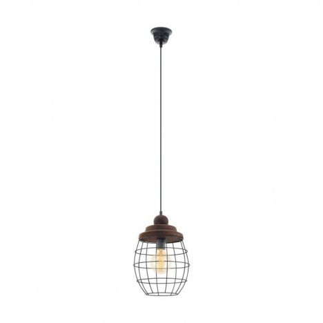 SUSPENSION EGLO BAMPTON MARRON 1 LAMPE