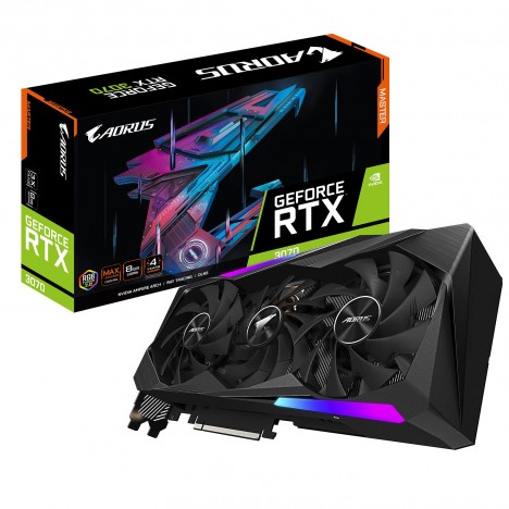 Carte Graphique Gigabyte AORUS GeForce RTX 3070 MASTER - 8G (GV-N3070AORUS M-8GD)