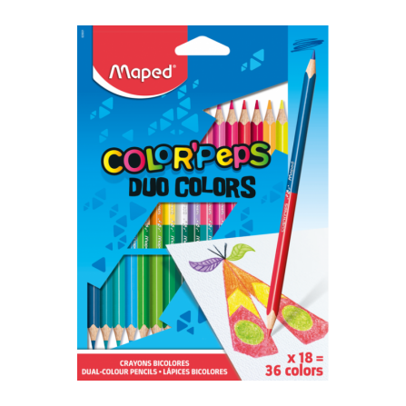 12 crayons de couleur effaçables MAPED Color'Peps Oops embout gomme : Chez  Rentreediscount Fournitures scolaires