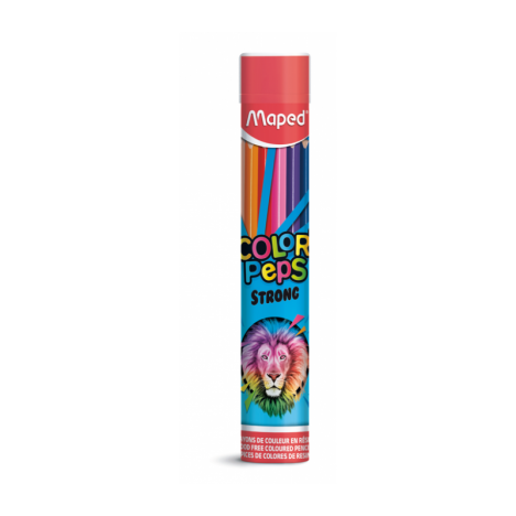 12 Crayon MAPED Couleur Strong Tube Metal - ( 862744)