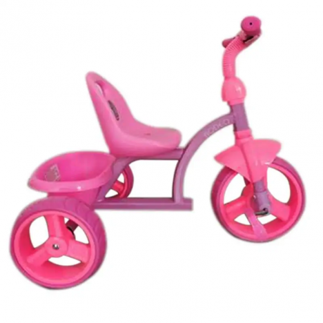 Tricycle RODEO Courbe Avec Panier - Rose (T7841)