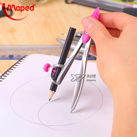 MAPED Coffret Compas avec bague universelle pour Crayon - Study