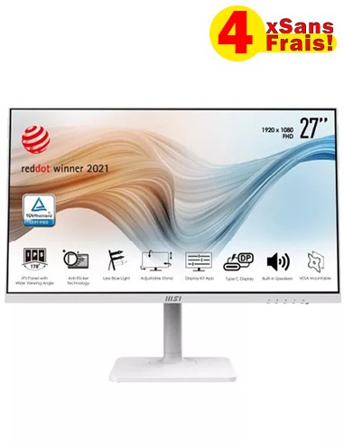 MSI Modern 27" FULL HD IPS - Blanc (MD271PW)