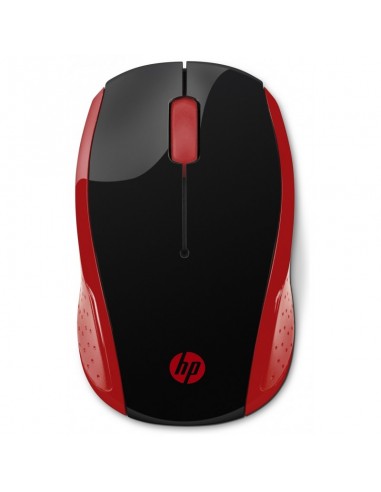 Souris Optique HP Sans Fil 200 / Rouge (7KX10AA)