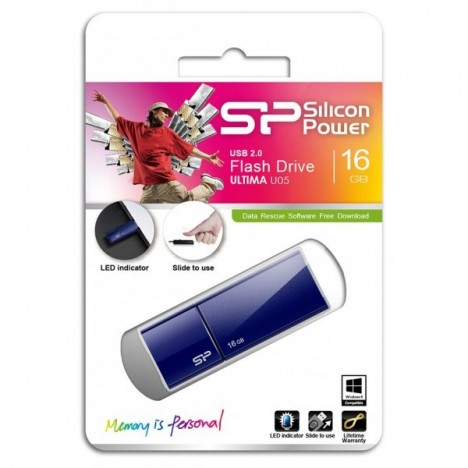 Clé USB Silicon Power Ultima U05 / 16 Go / Bleu