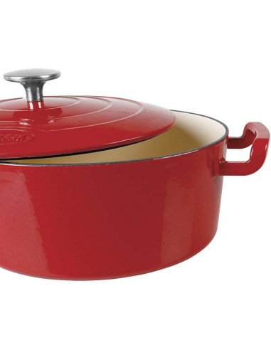 SITRAM 710839 COCOTTE ROUGE/CRÈME FONTE 30,5 X 24,5 X 13,5 CM