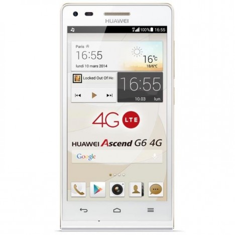 Téléphone Portable Huawei Ascend G6 / micro SIM / Blanc
