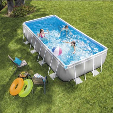 Intex kit Piscine Prism Frame Ovale Tubulaire (l) 6,10 x (l) 3,05 x (h) 1,22m