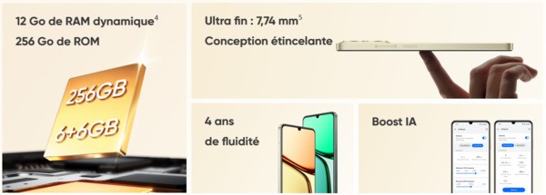 Realme C61 Tunisie - Téléphone avec batterie longue durée